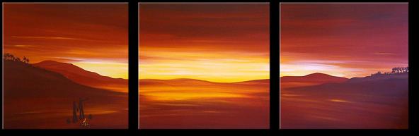 Dafen Oil Painting on canvas sunglow -set328